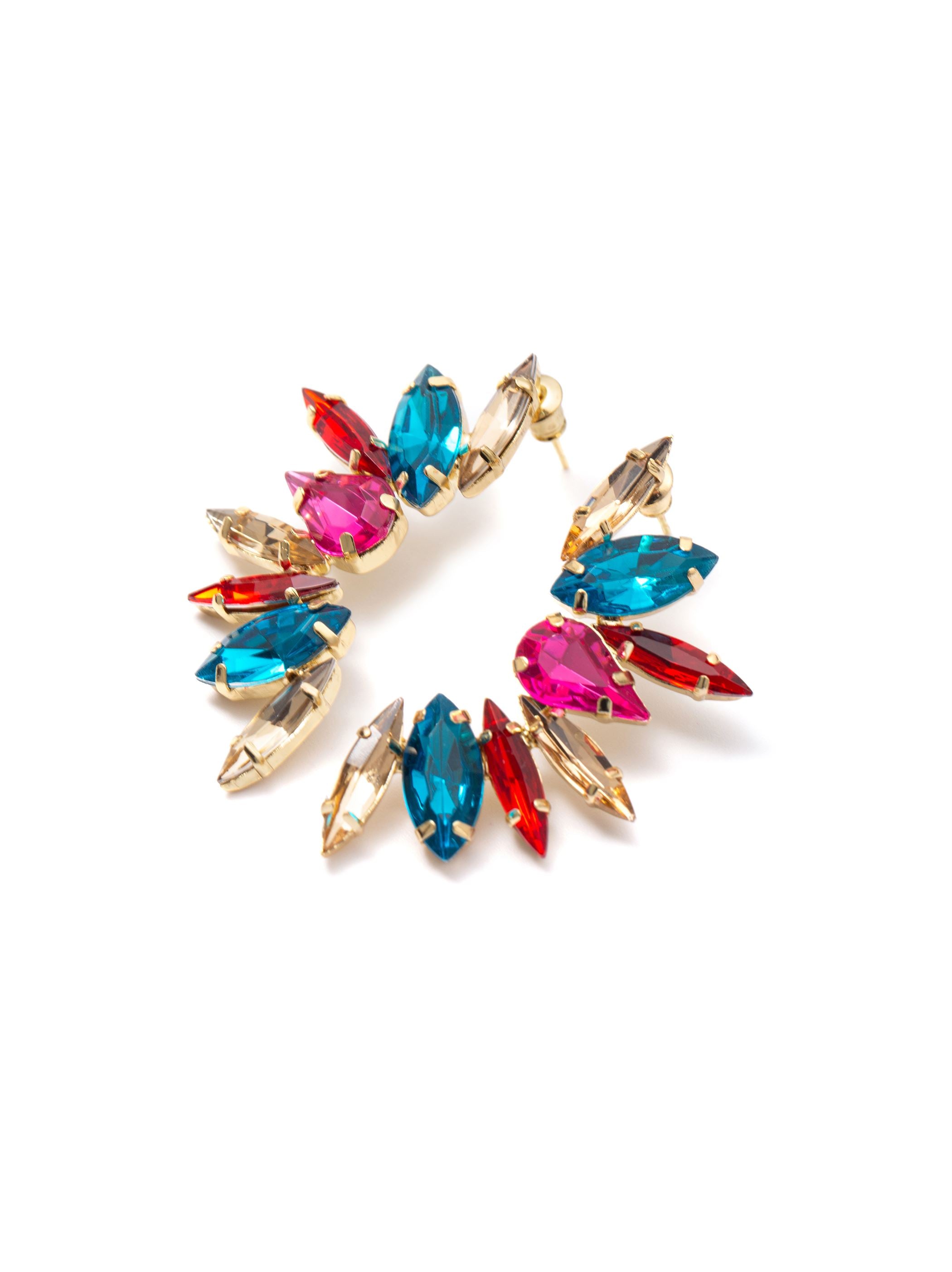 Rhinestone Burst Earrings