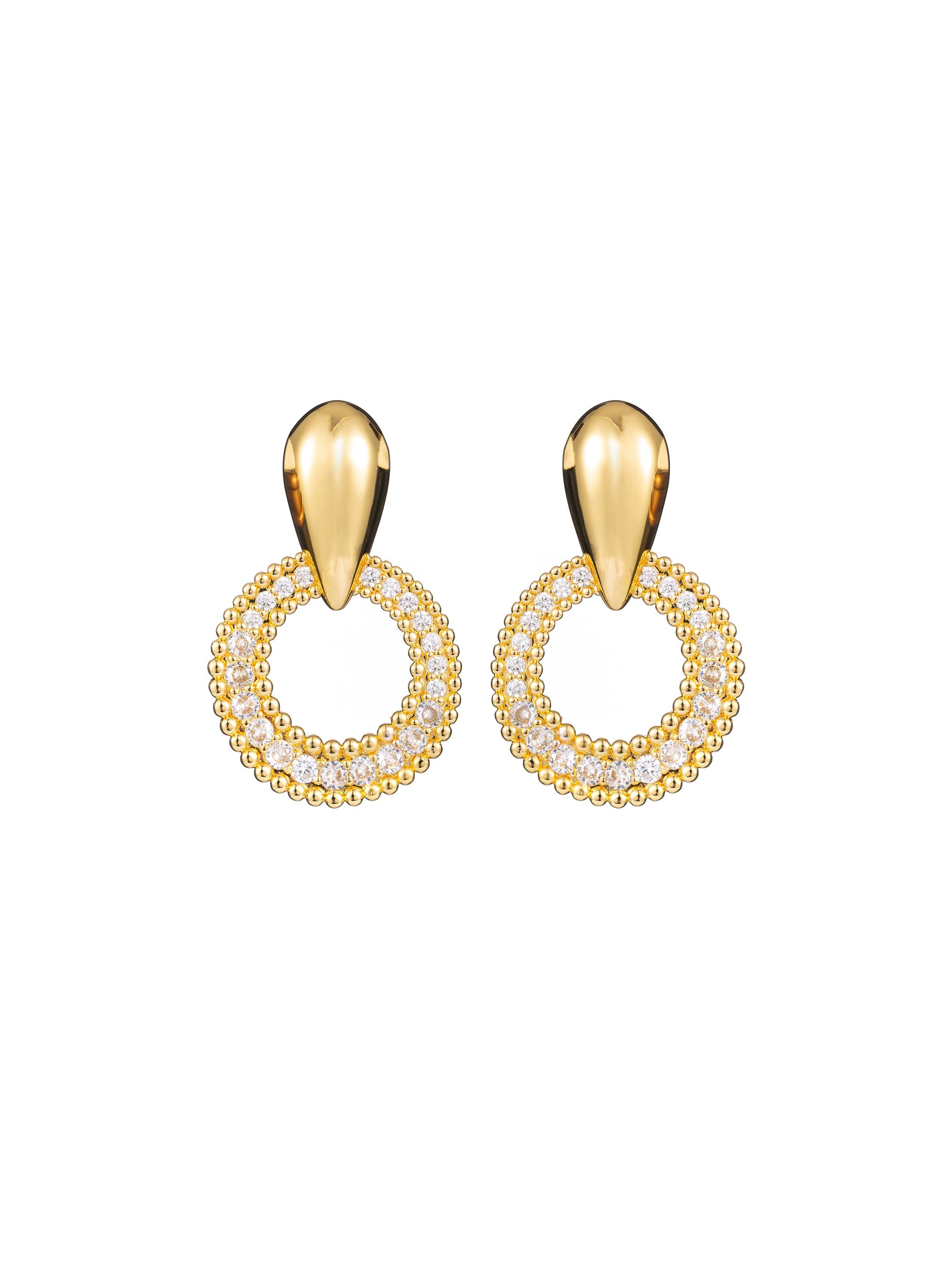 Rhinestone Circle Earring