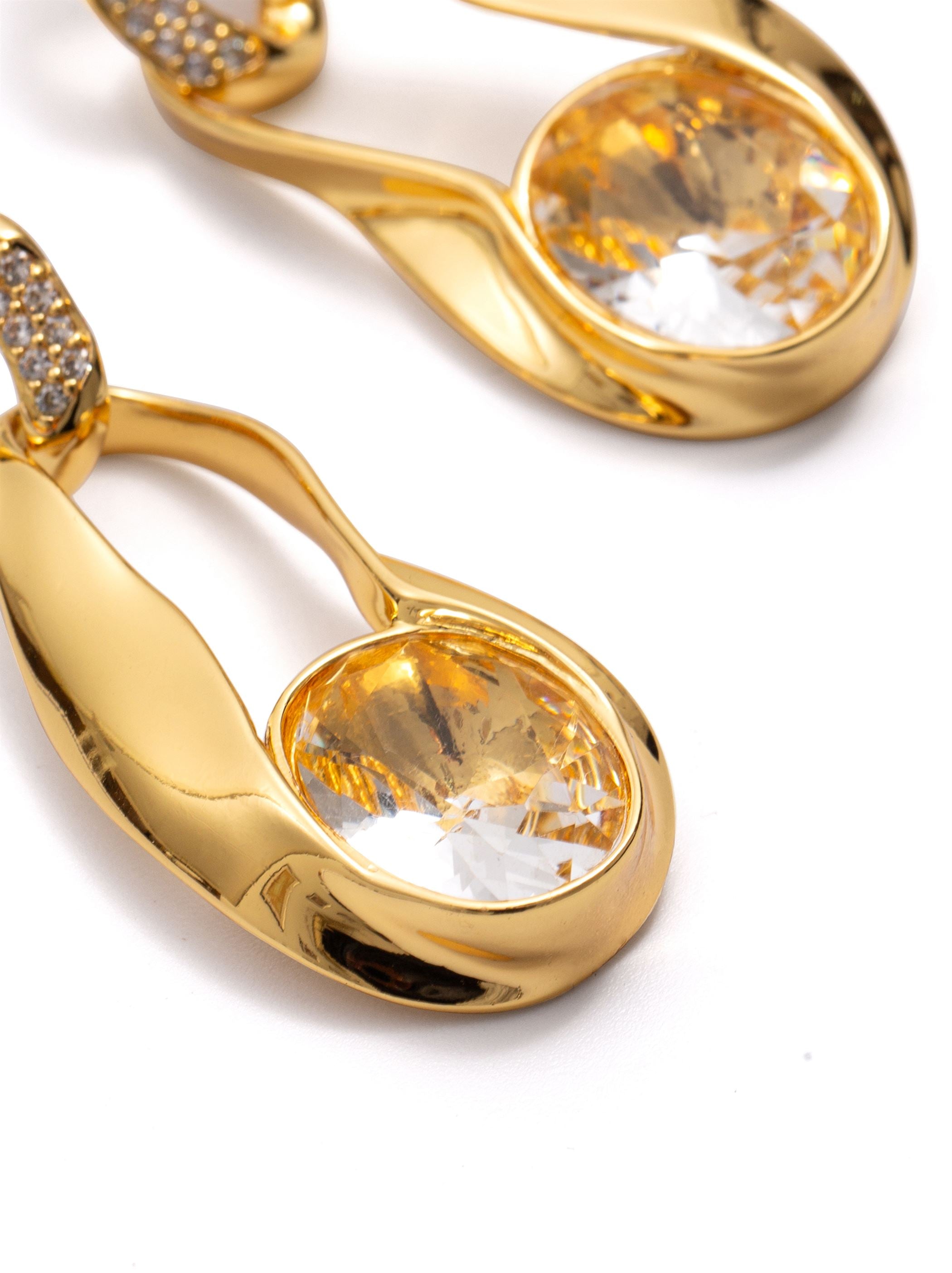 Oval Drop Earrings