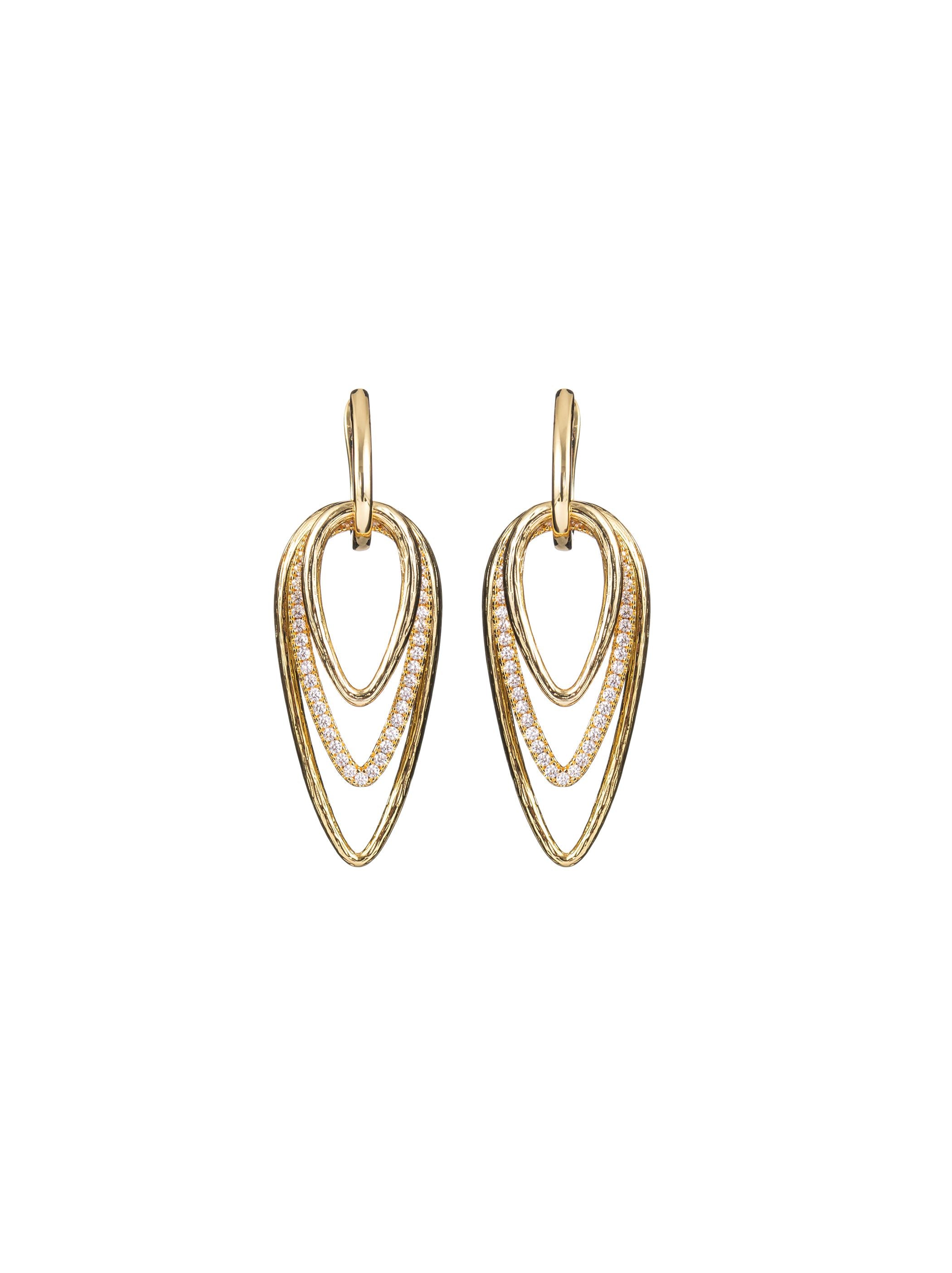 Triple Teardrop Earrings