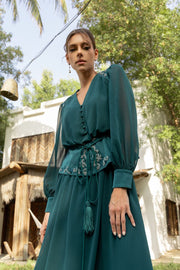 Draped Chiffon Dress