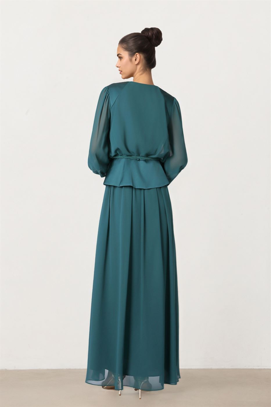 Draped Chiffon Dress