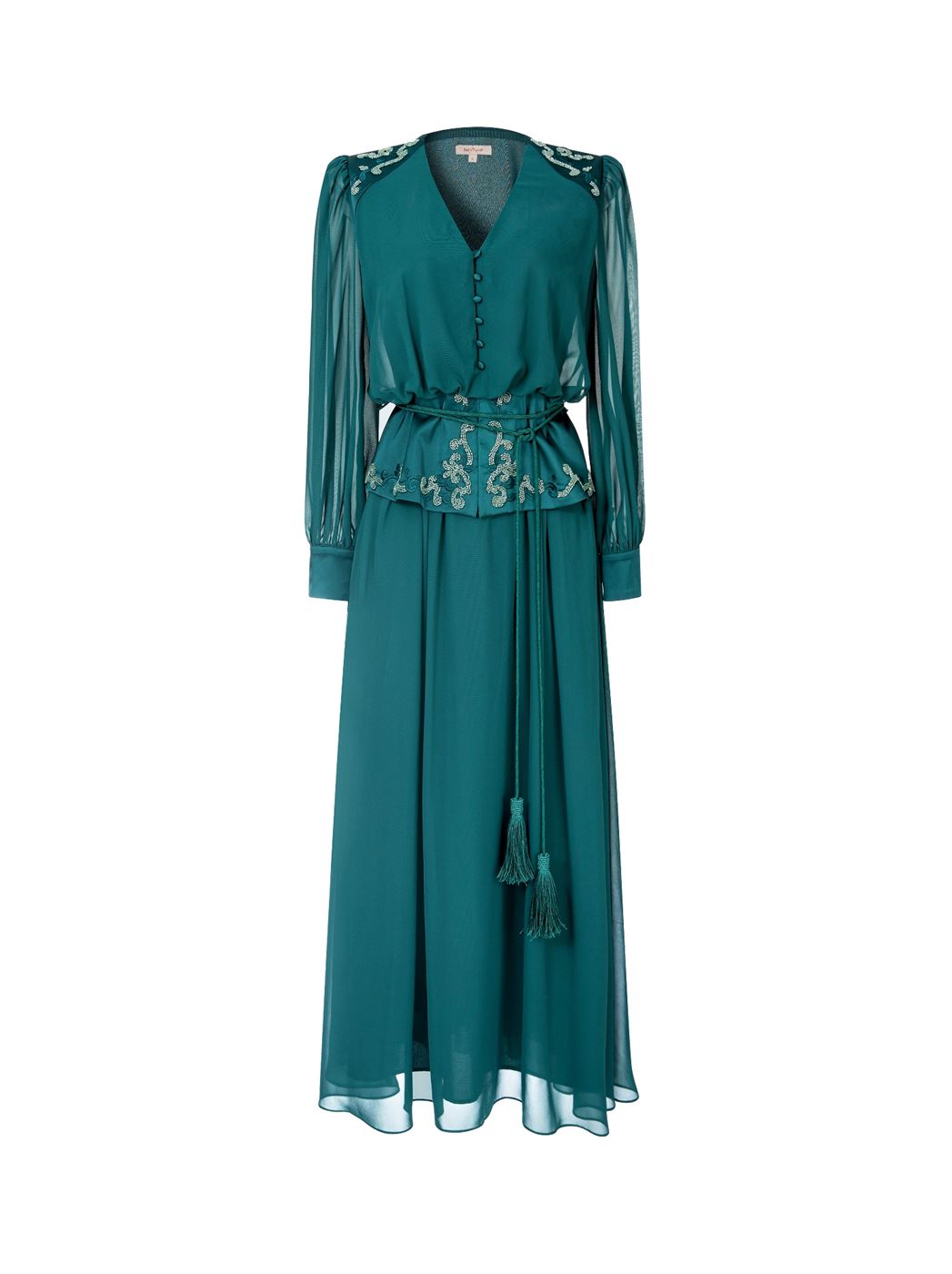 Draped Chiffon Dress