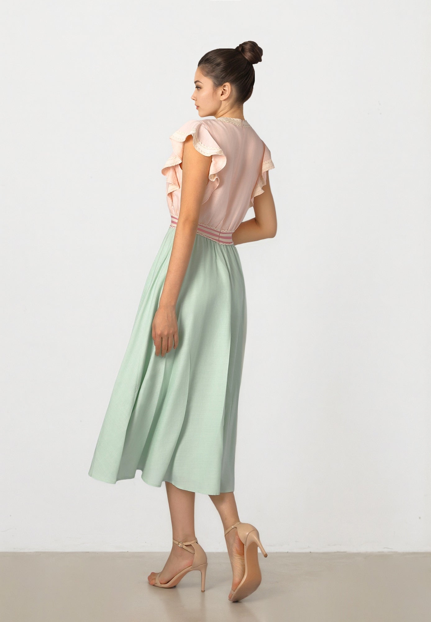 Two Tone Linen Dress