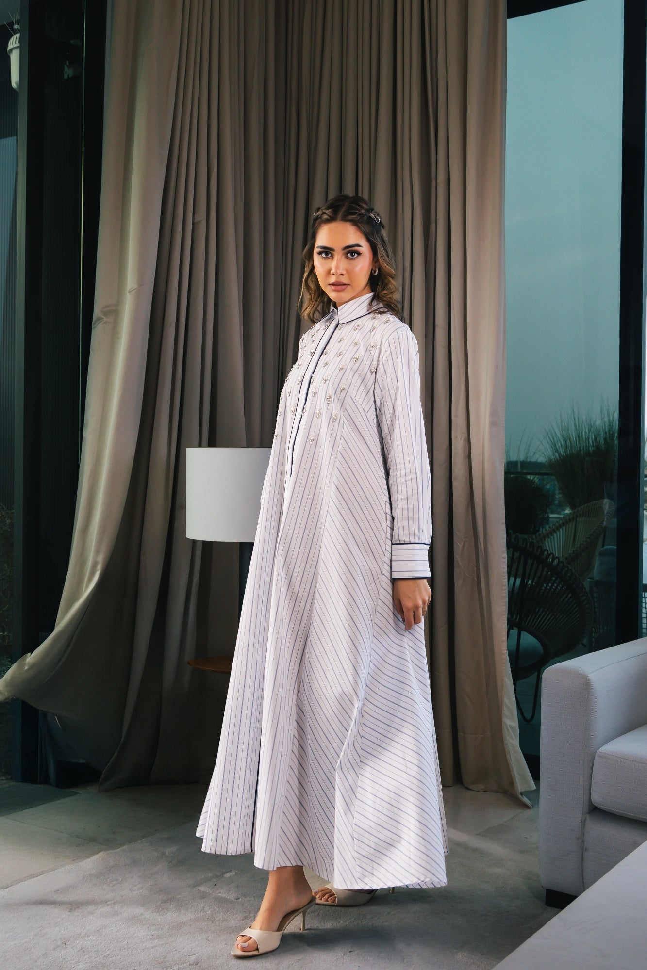 Striped Cotton Kaftan