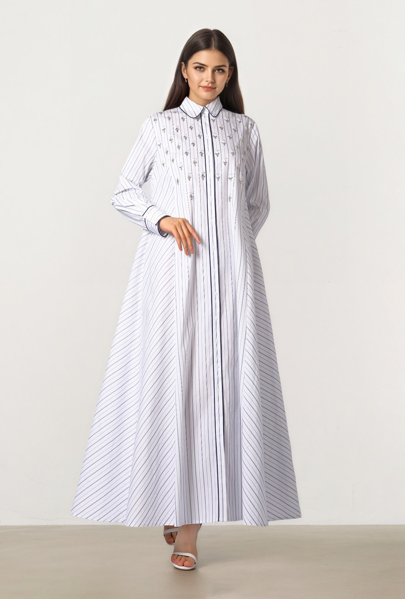 Striped Cotton Kaftan