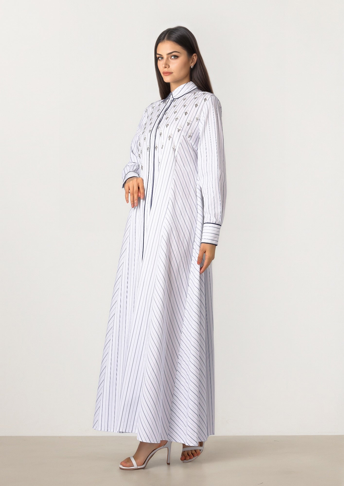 Striped Cotton Kaftan