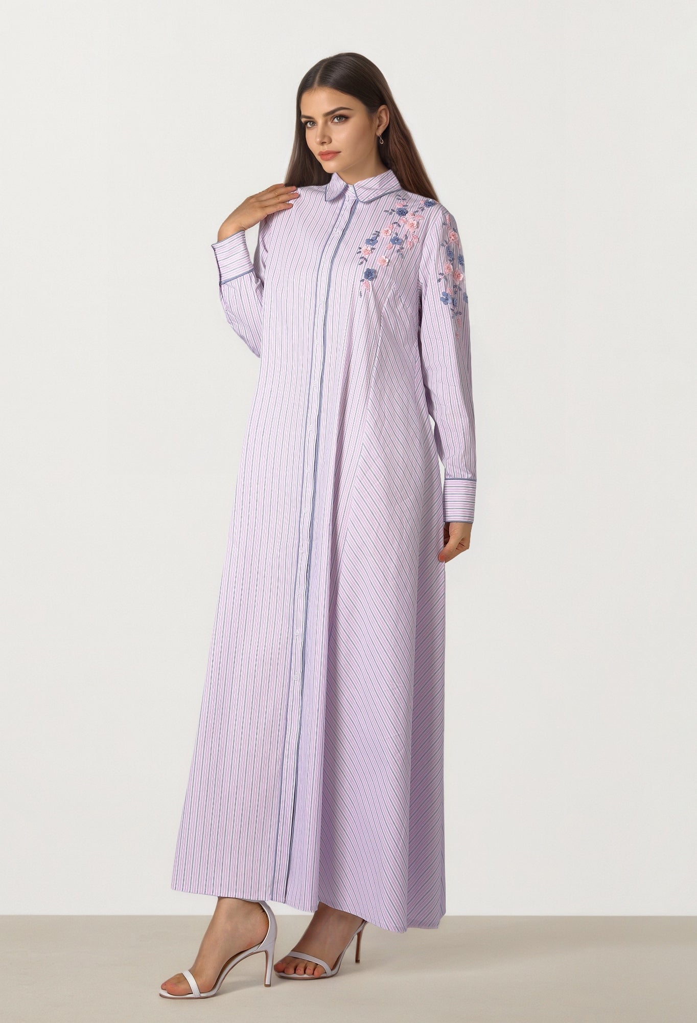 Pink Stripe Kaftan