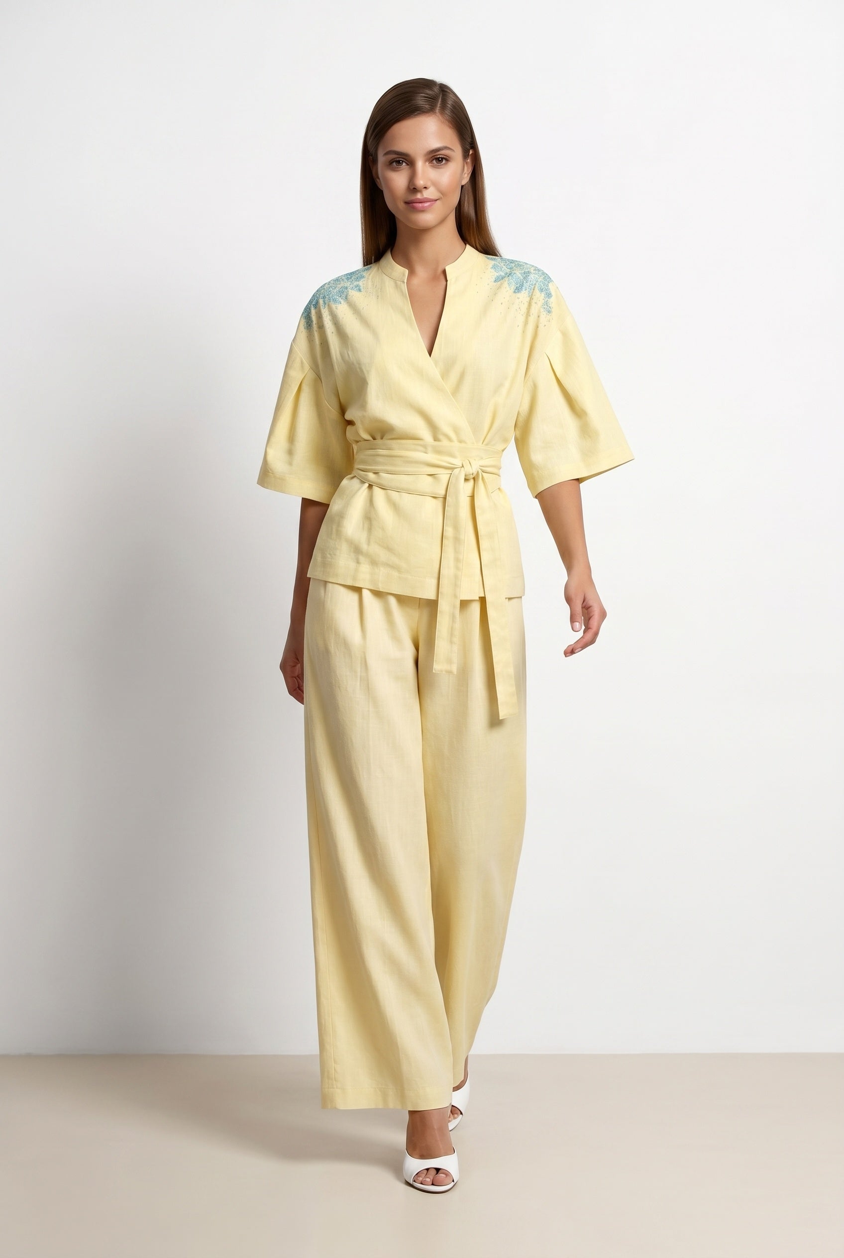 Yellow Linen Top
