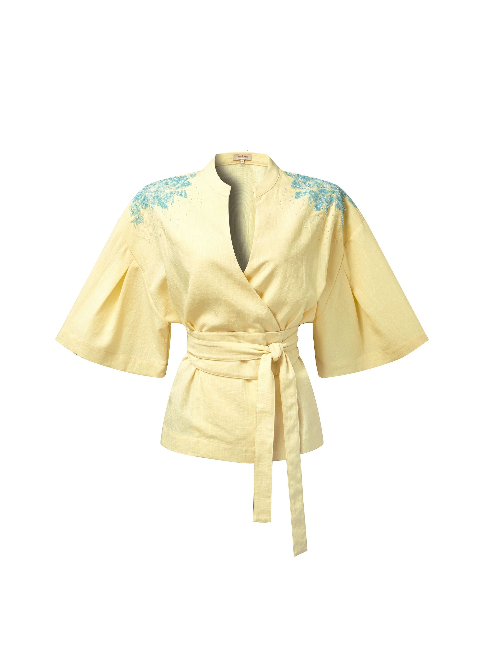Yellow Linen Top