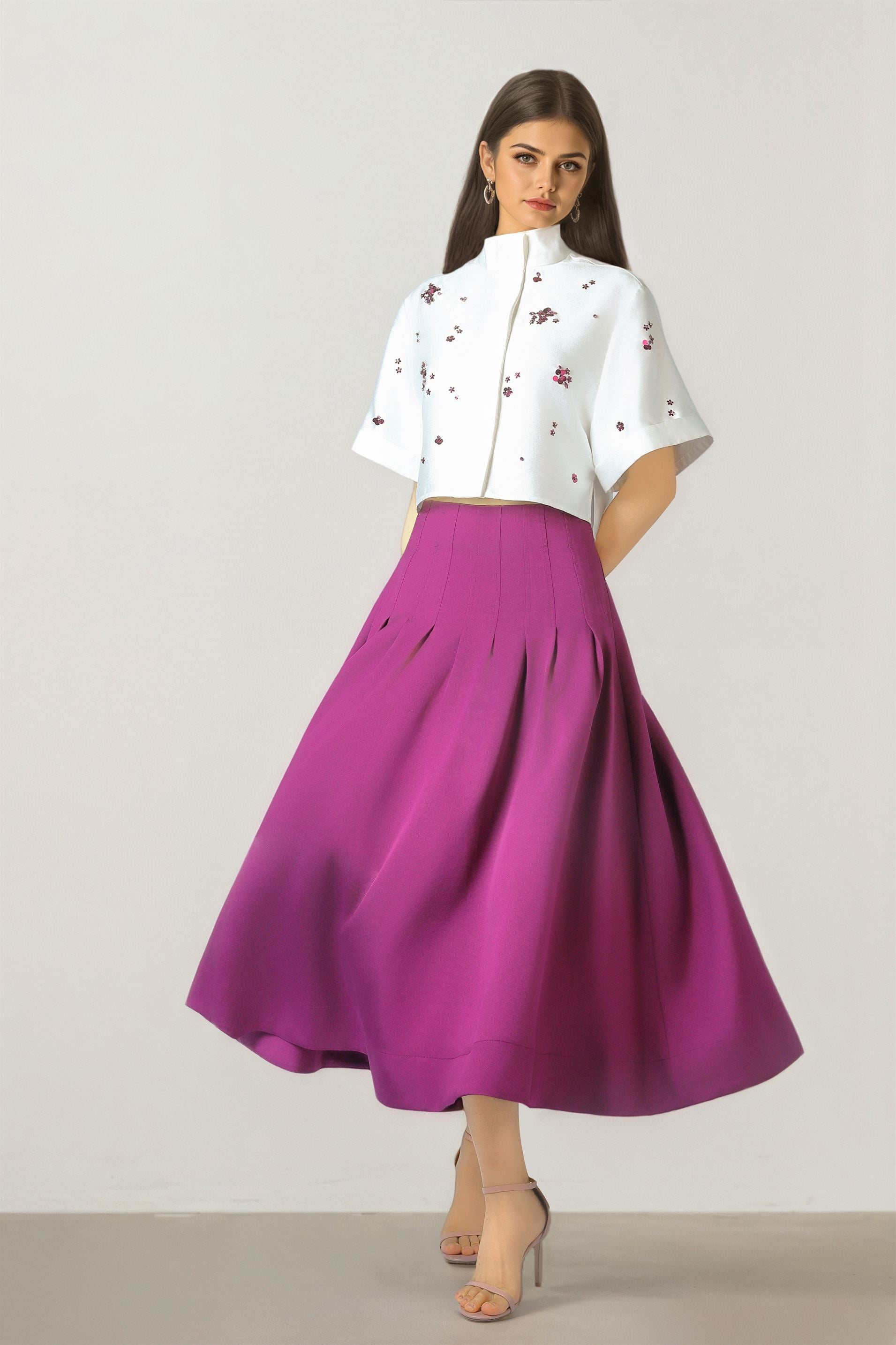 White Taffeta Top
