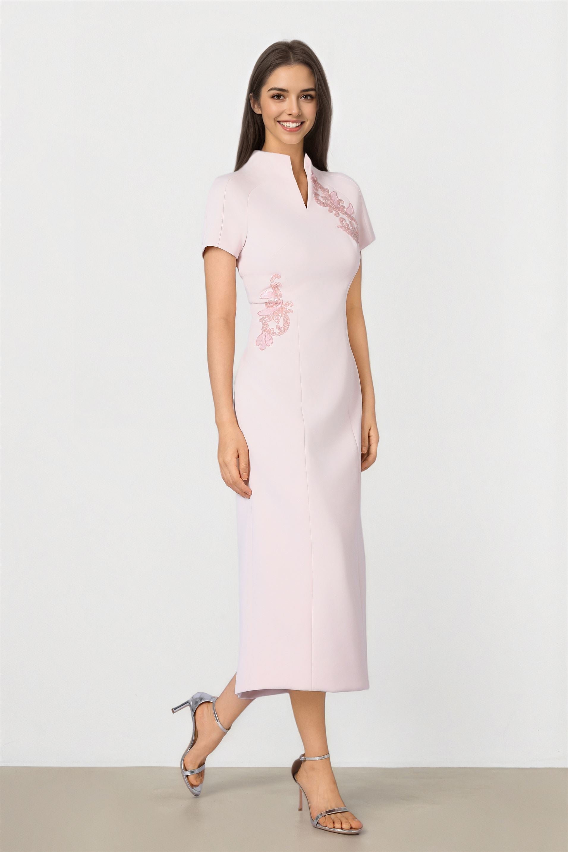 Pink Neoprene Dress