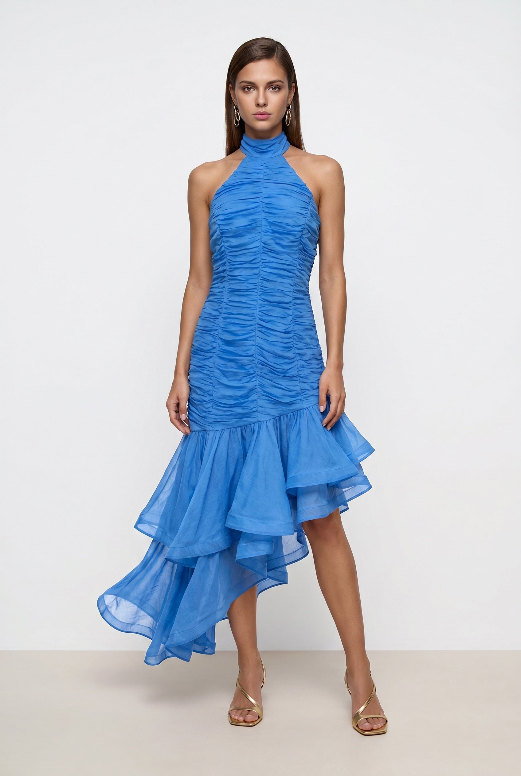 femi9 blue dress Ruffle Web Collection: Spring maxi dressses
