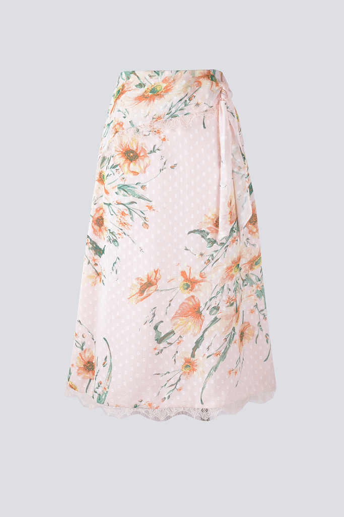 Lace Trimming Skirt - Femi9 EG