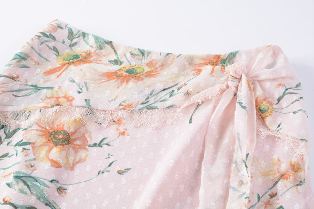 Lace Trimming Skirt - Femi9 EG