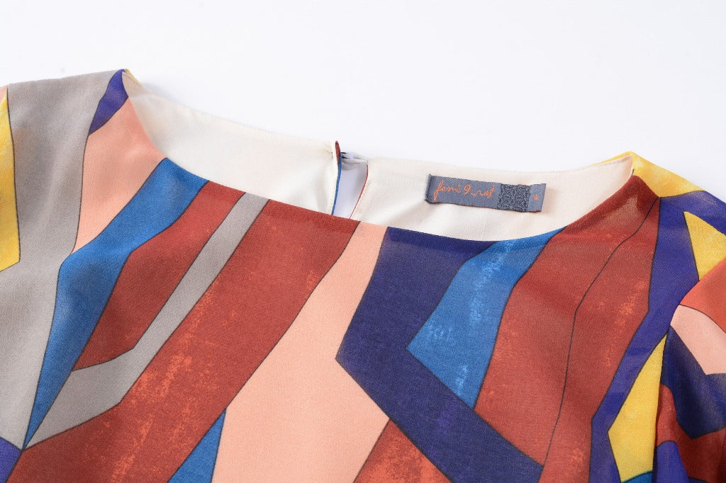 Color Block Blouse - Femi9 EG