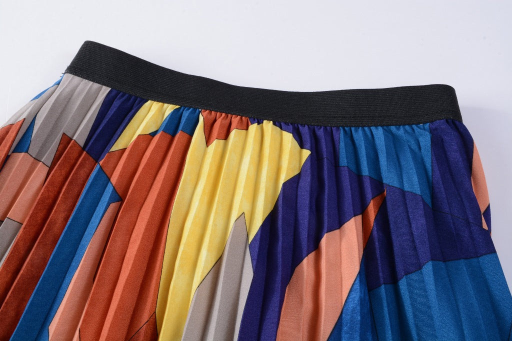 Midi Color Block Skirt - Femi9 EG