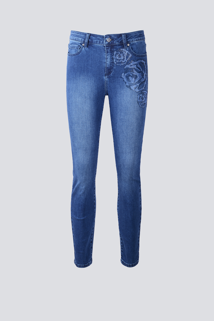 Slim Fit Embellished Jeans - Femi9 EG