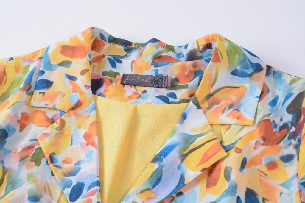 Printed Shirt Dress - Femi9 EG