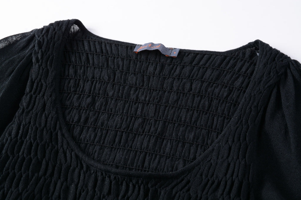 Ruched Midi Sleeves Top - Femi9 EG