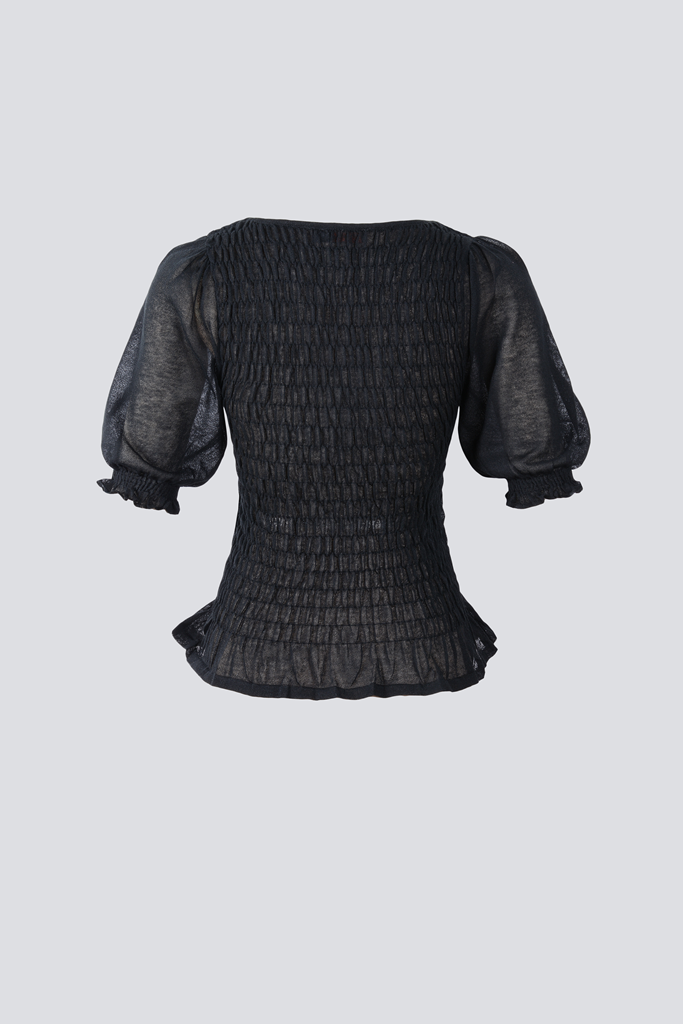 Ruched Midi Sleeves Top - Femi9 EG