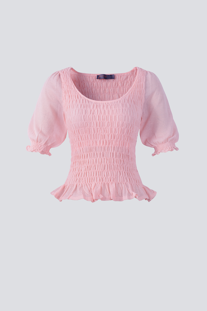 Ruched Midi Sleeves Top - Femi9 EG