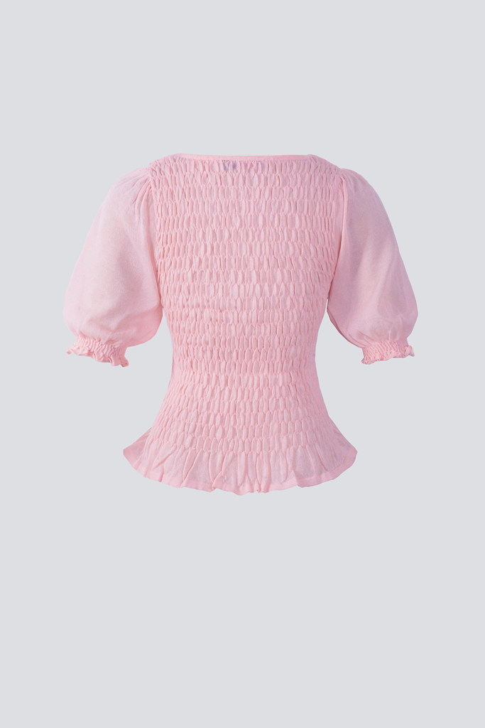Ruched Midi Sleeves Top - Femi9 EG