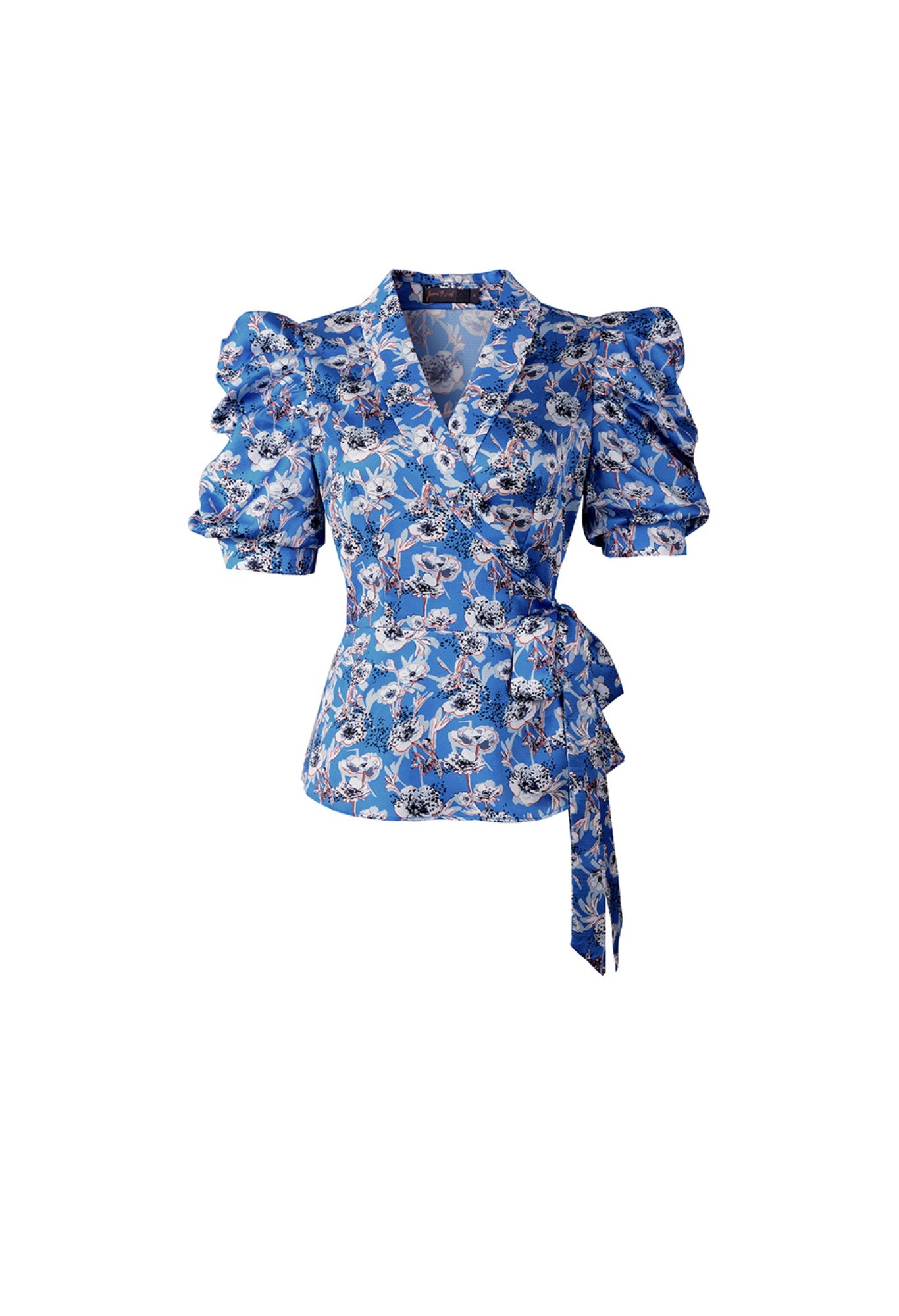 Draped Puff Sleeves Blouse - Femi9 EG