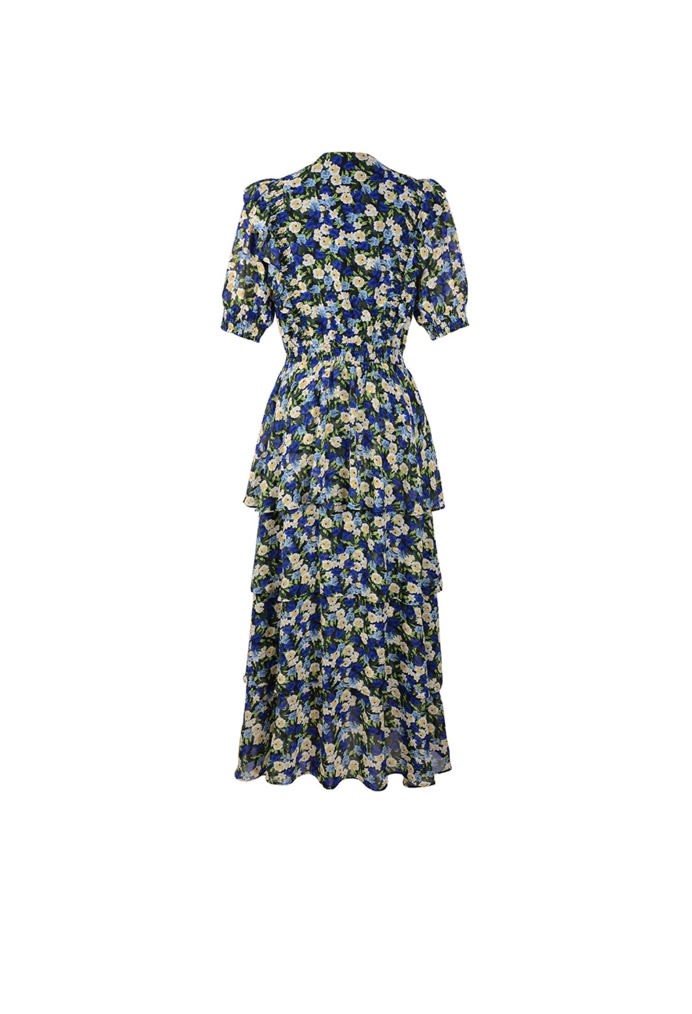 Chiffon Balloon Sleeves Dress - Femi9 EG