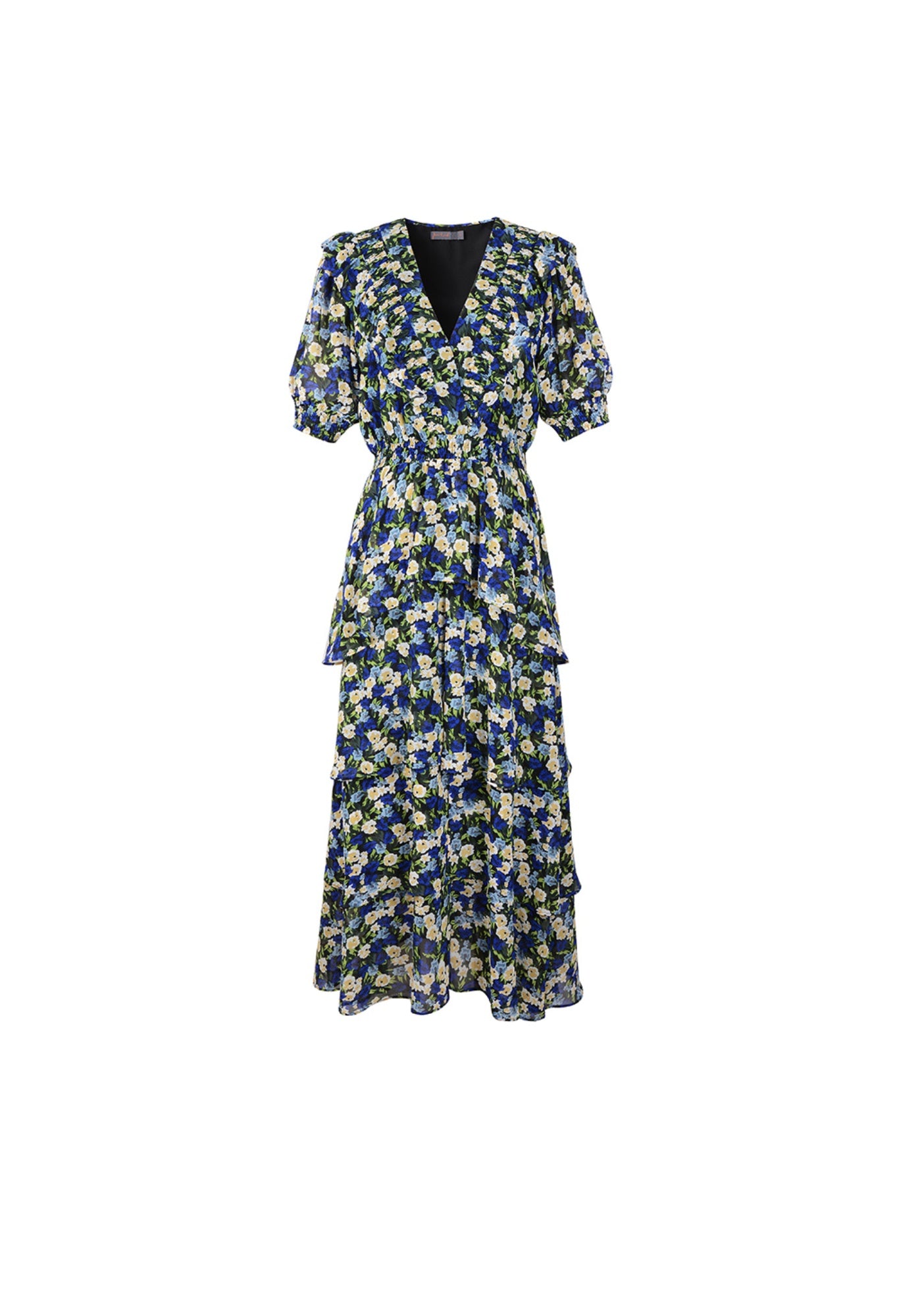 Chiffon Balloon Sleeves Dress - Femi9 EG