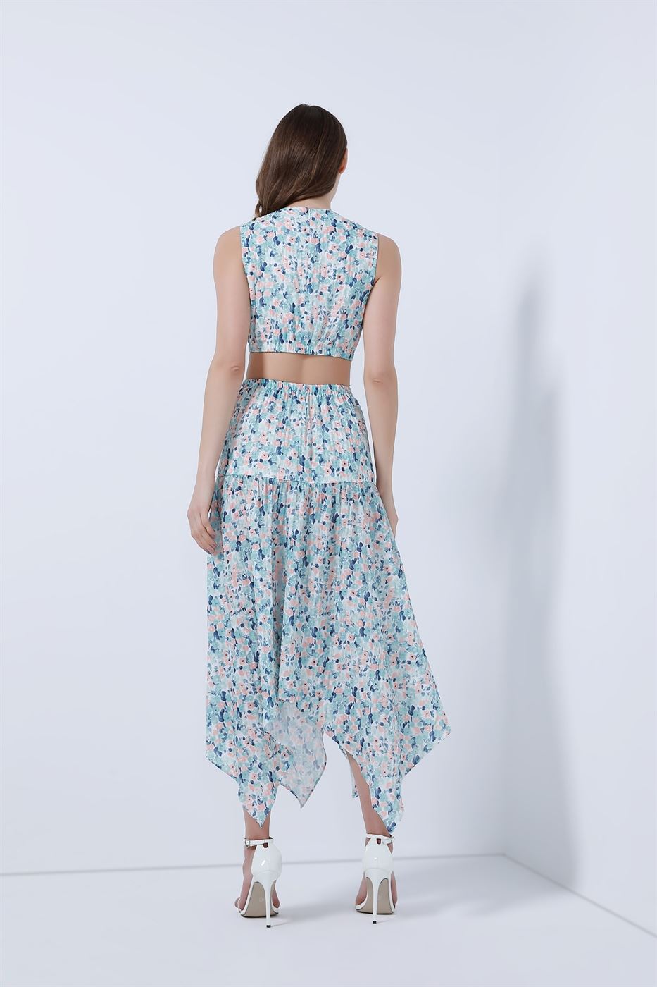 Twisted Cutout Waist Dress - Femi9 EG