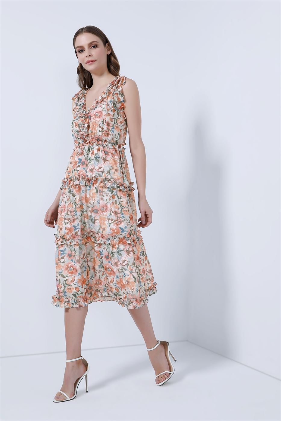 Tie-Strap Floral Dress - Femi9 EG