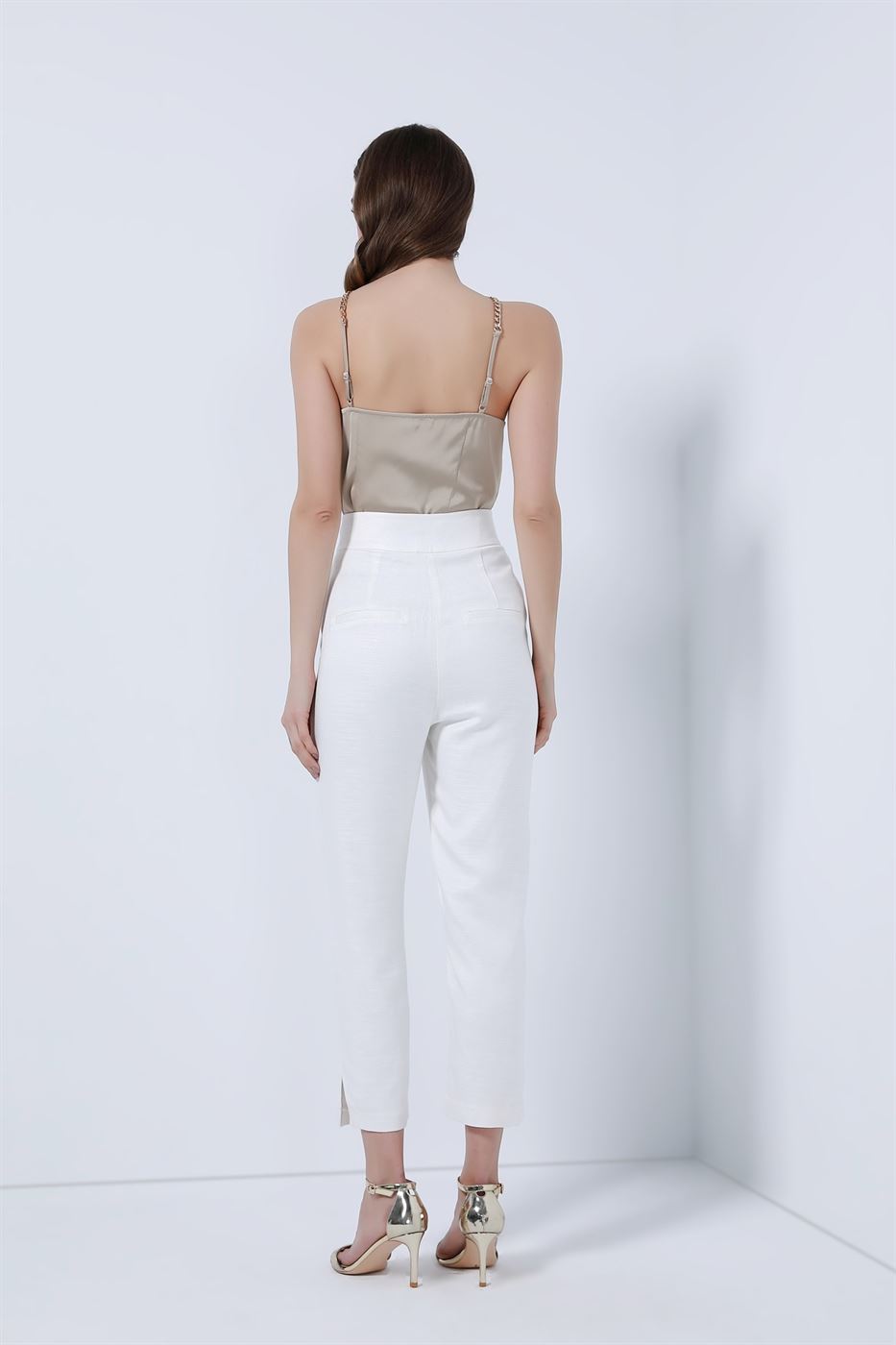 Halter Neckline Satin Top - Femi9 EG