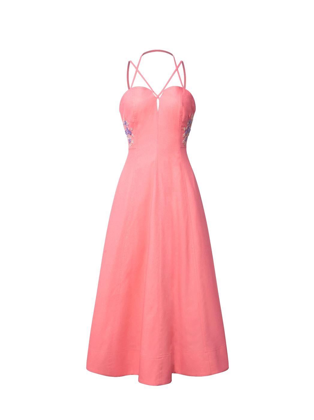 Coral Lacing Detail Dress - Femi9 EG