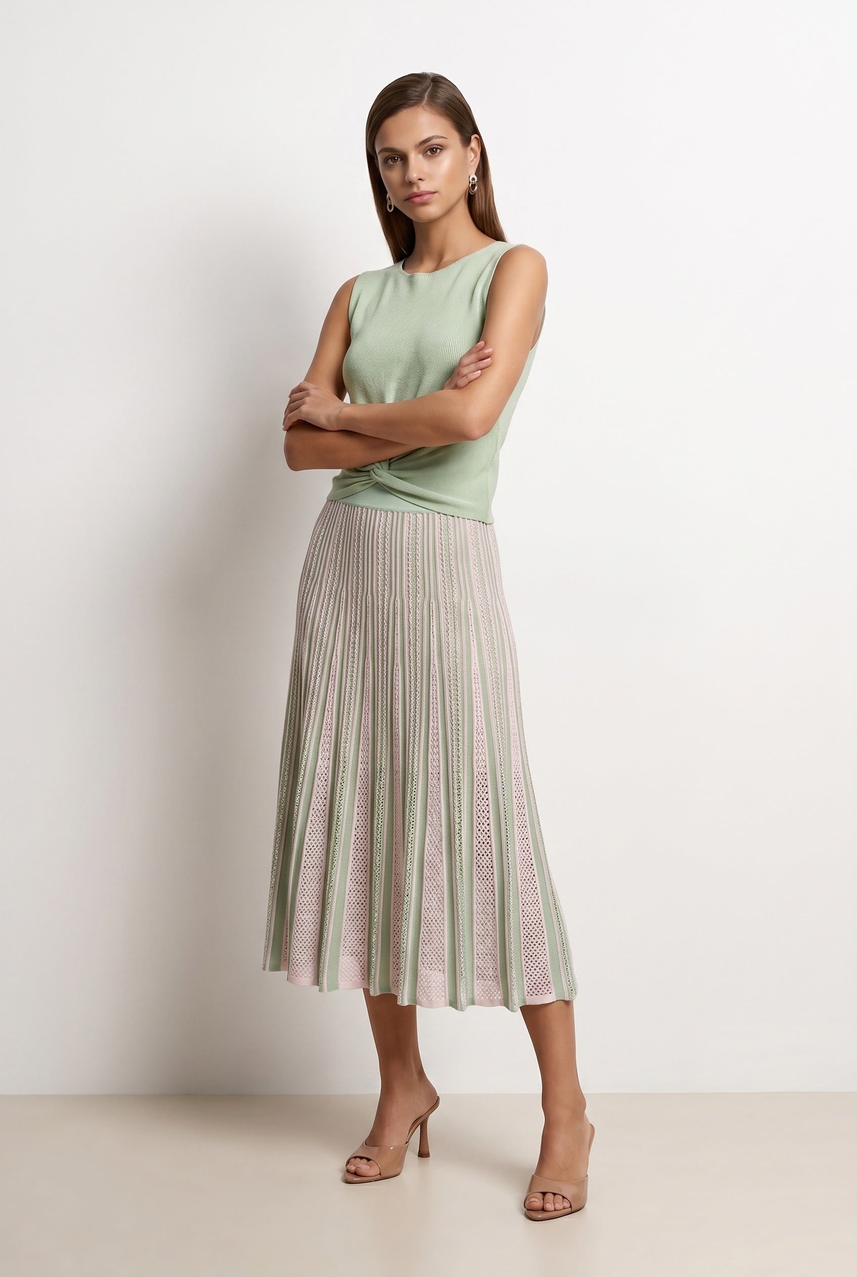 Stripe Knit Skirt