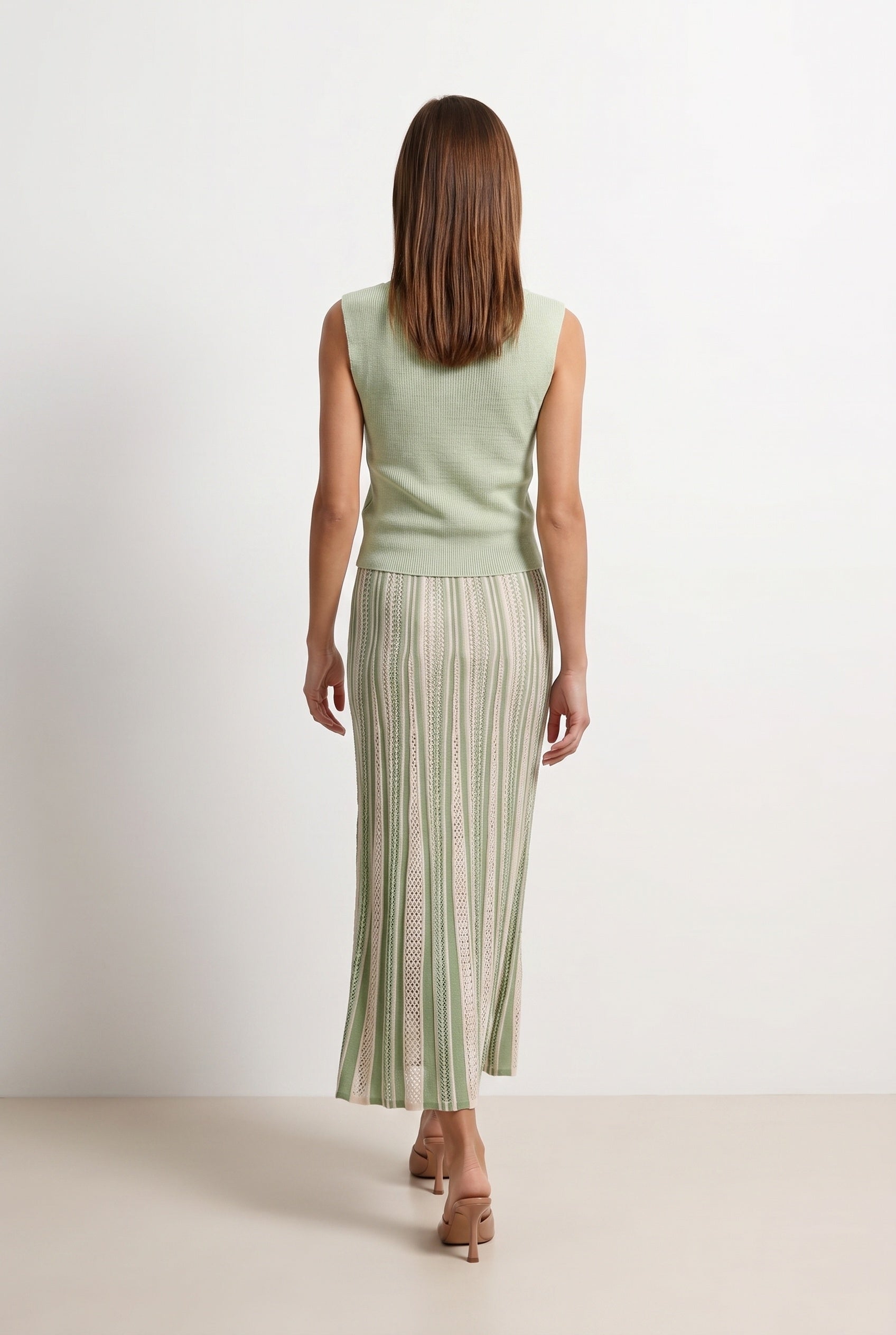 Stripe Knit Skirt