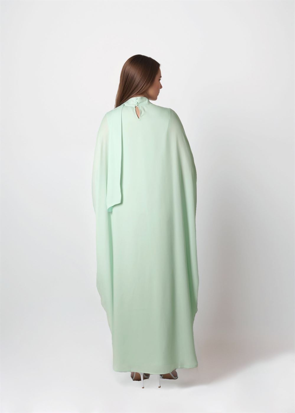 High Collar Crepe Kaftan - Femi9 EG