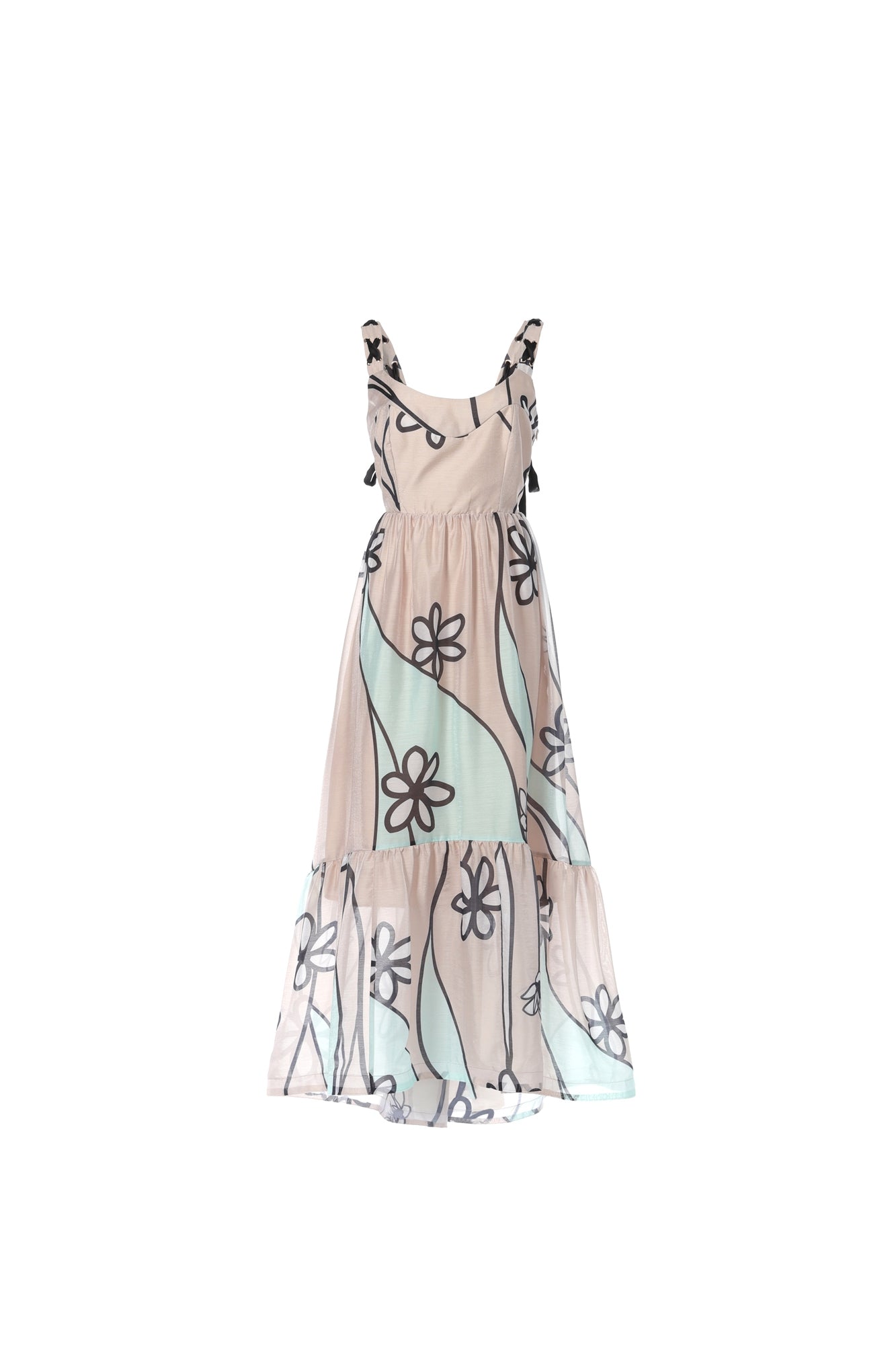 Full Length Printed Dress - Femi9 EG