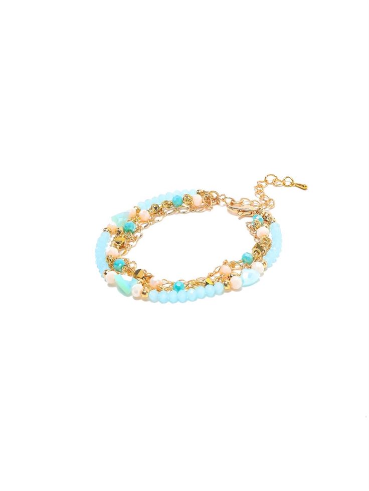Gold And Blue Tone Bracelet Set - Femi9 EG