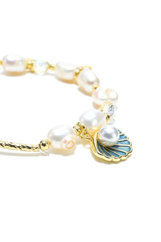 Off White Tone Pearls Bracelet - Femi9 EG