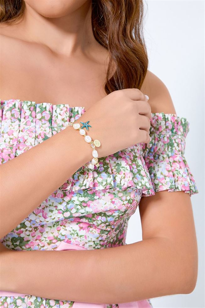 Off White Tone Pearls Bracelet - Femi9 EG