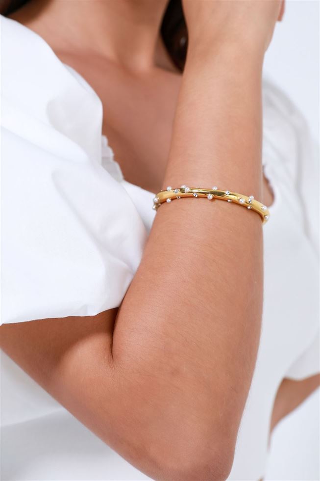 Pearls-Crystal Bracelet - Femi9 EG