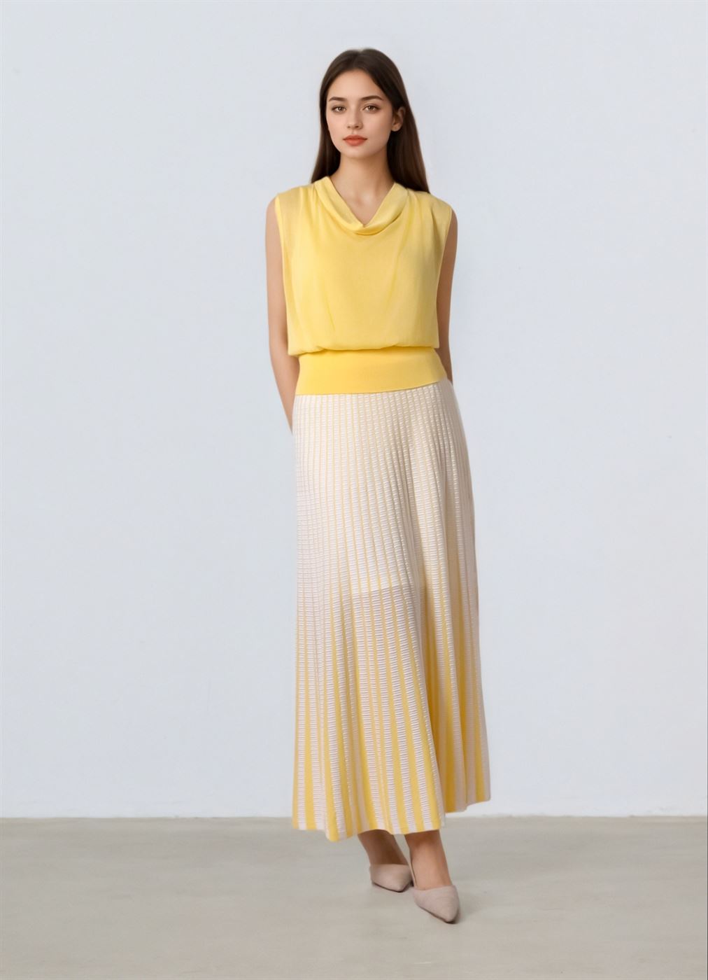 Cowl Neck Knit Top - Femi9 EG