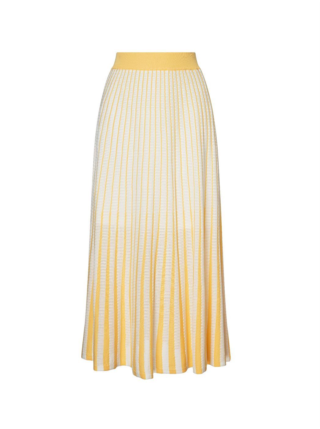 A-Line Knit Skirt With Rib Waistband - Femi9 EG