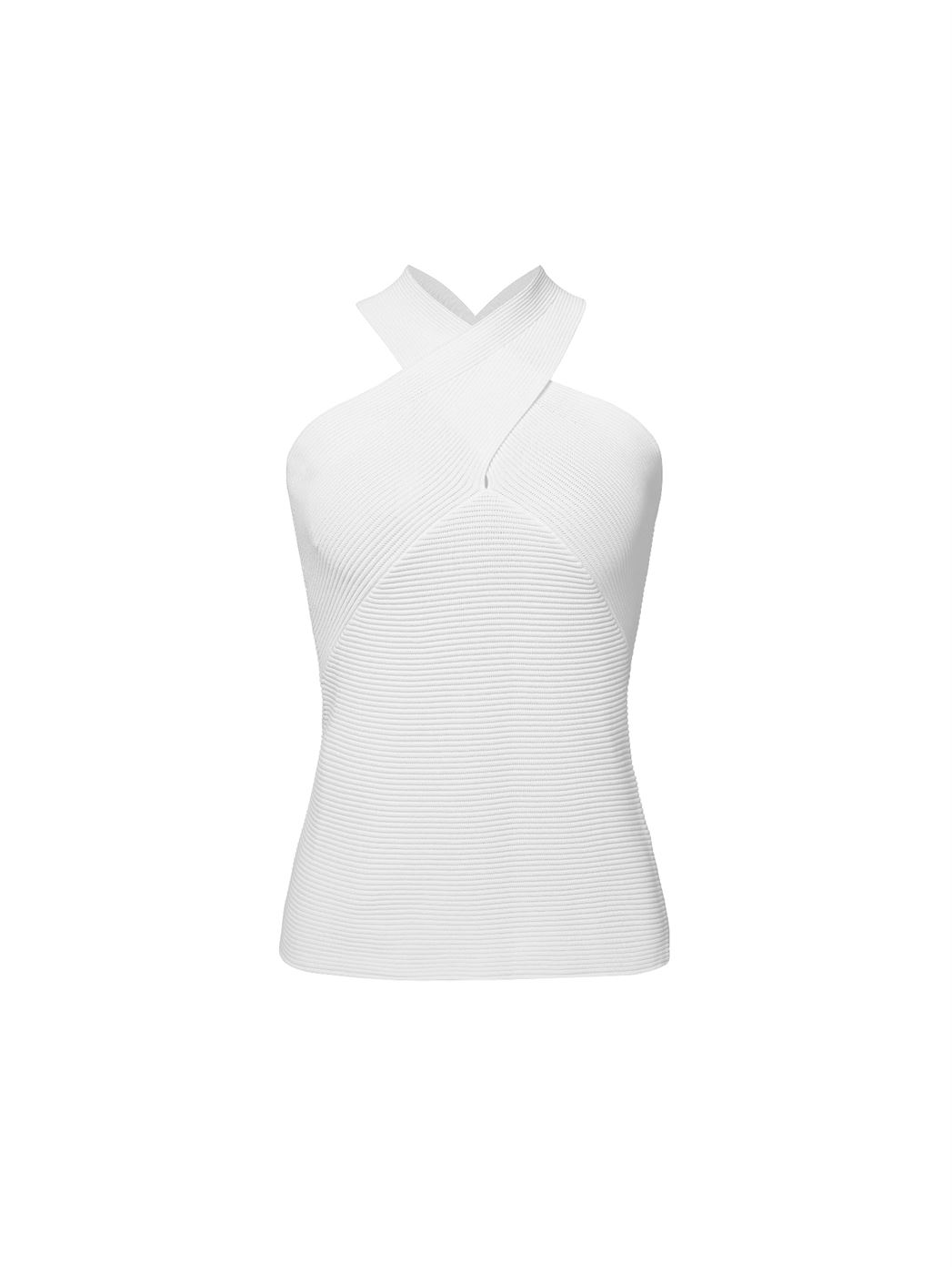Cross Halter Necklne Top - Femi9 EG