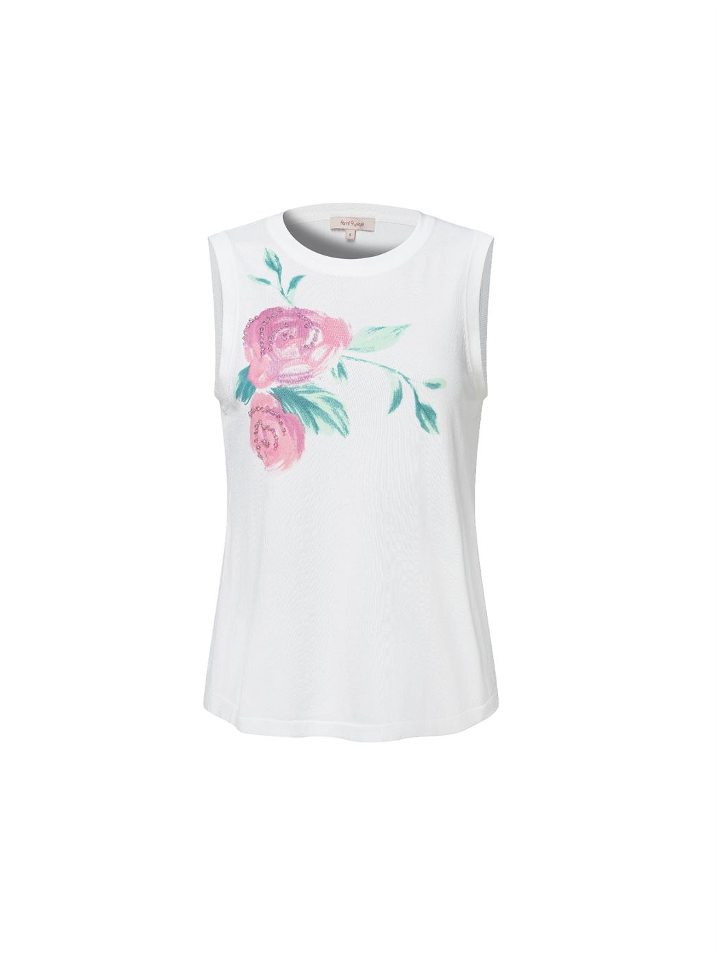 Beaded Print Knit Top - Femi9 EG