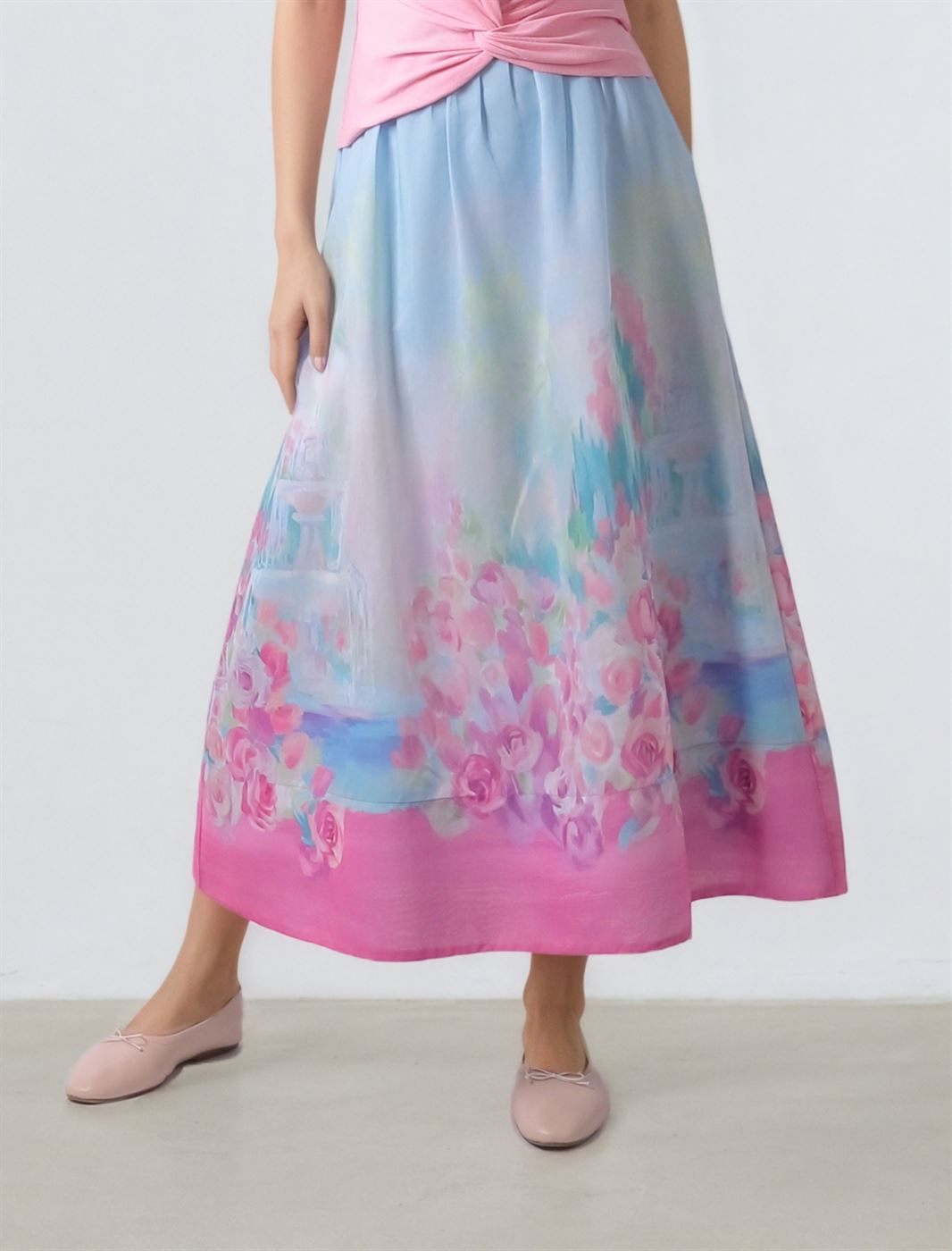 Printed A-Line Skirt - Femi9 EG
