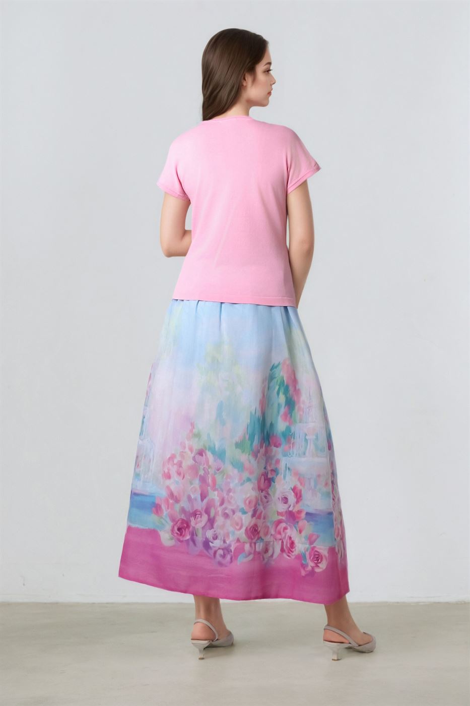 Printed A-Line Skirt - Femi9 EG