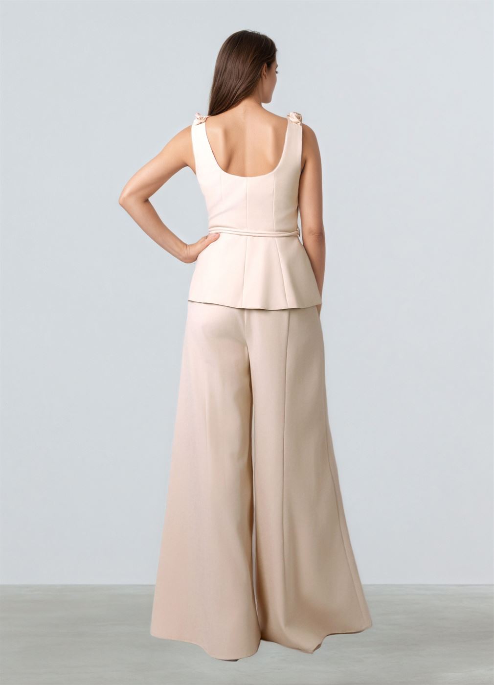 Rose Details Crepe Top - Femi9 EG