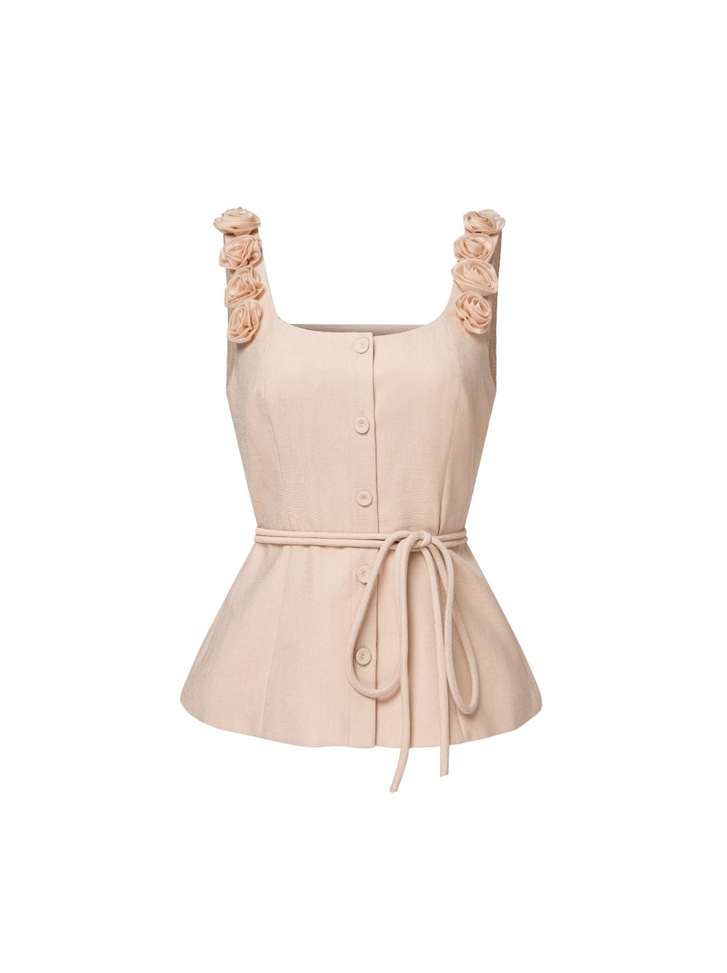 Rose Details Crepe Top - Femi9 EG